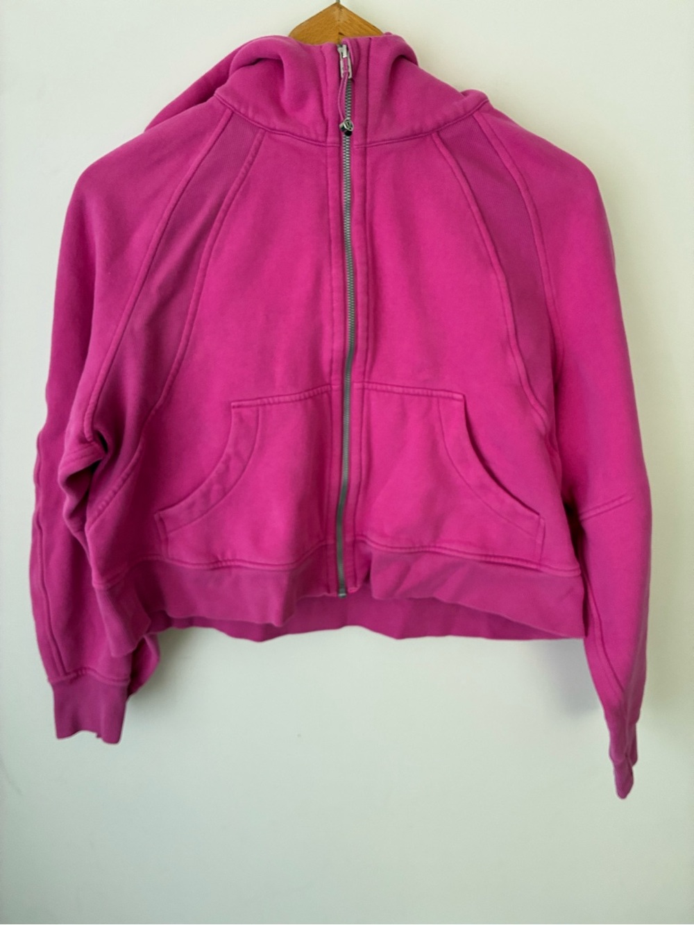 Lululemon Scuba Hoodie Women’s Medium Pink OG Full Zip Fleece Logo